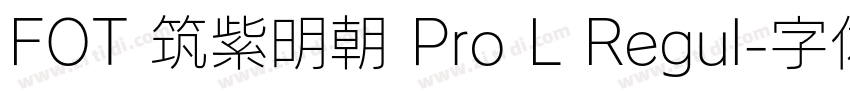 FOT 筑紫明朝 Pro L Regul字体转换